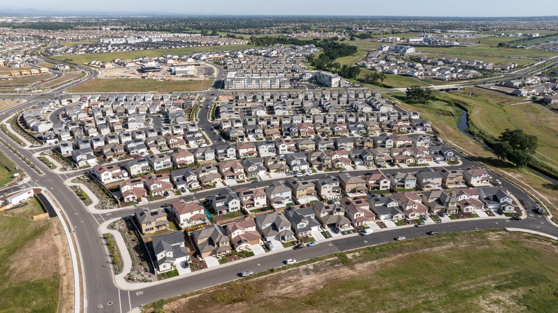 Aerial of Winding Creek, Roseville, CA. 2026
